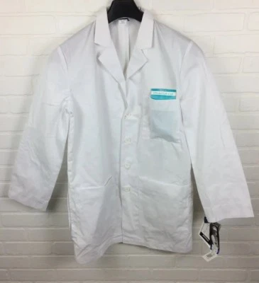 Barco Uniforms Small Unisex 36” 5 Pocket Lab Coat White # 29118 - Image 1 of 4