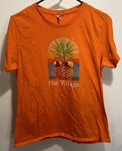 The Villages Maglietta Manica Corta Grafica Ananas Arancione (L) - Foto 1 di 5