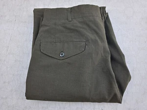 Pantaloni vintage US Army verde lana/poliestere taglia 29L - datati 1980 - Foto 1 di 9