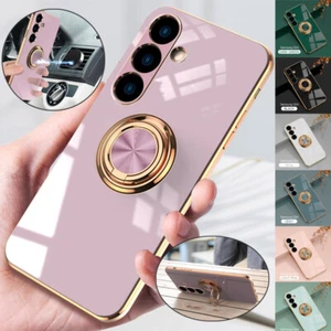 Magnetic Plating Ring Holder Case Cover For Samsung A15 A16 A35 A54 A55 A56 A73 - Picture 1 of 28
