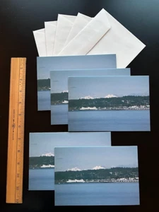 Lot of 5 Puget Sound Ferry Mountains Edmonds Blank Greeting Cards Roy Goodall - Picture 1 of 2