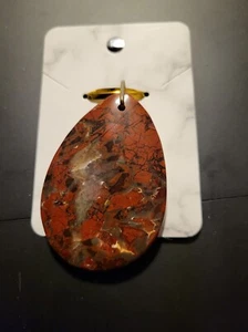 ~ Schöner roter Jaspis Anhänger Heilstein Wicca heidnisch 2 Zoll - Bild 1 von 1