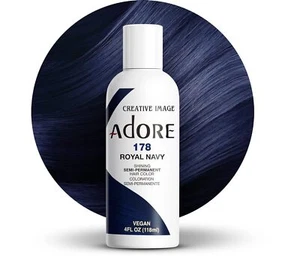 Adore Royal Navy 178 Semi-Permanent Vegan Hair Dye, 4 fl oz - Picture 1 of 6
