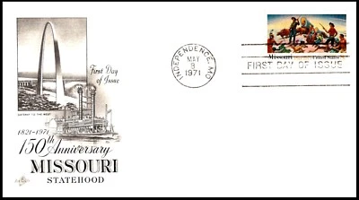 1426 Missouri State Hood FDC, ArtCraft Cachet, Unaddressed, OF, POF. - Image 1 of 3