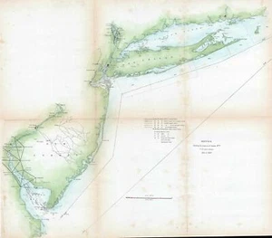 1850 U.S. Coast Survey Map of New Jersey and Long Island - Picture 1 of 1