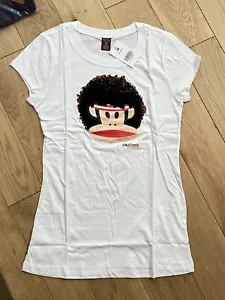T-shirt Paul Frank Juniors donna taglia S Paul semi artico bianca Pro Julius Buff - Foto 1 di 2