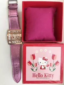 Reloj Pulsera Sanrio Hello Kitty - Diamante Cara Cuadrada - En Caja - 2004 - Imagen 1 de 14