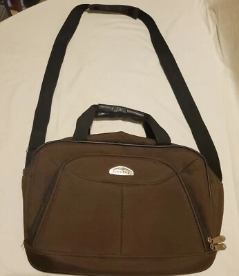 Bolso Bandolera Bolso Equipaje de Viaje Dockers Marrón Vintage Años 90 Tablet Notebook Laptop  Foto 1 de 4