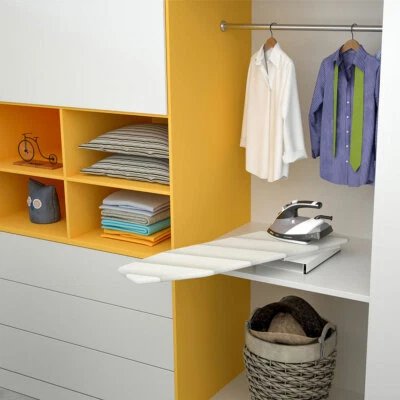 180° Rotate Retractable Ironing Board Closet Pull-Out in The Cabinet Wall-mount - Image 1 of 4