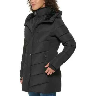 Andrew Marc Walker Jacket Women's Medium Puffer Parka Quilted Black $180 - Image 1 of 4