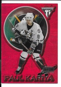 2000-01 Pacific Titanium Red Paul Kariya Parallel Card /299 #1