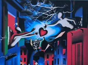 Night passion Mark Kostabi Opera STAMPA Fine Art Giclèe Pop Firmata Numerata - Imagen 1 de 1