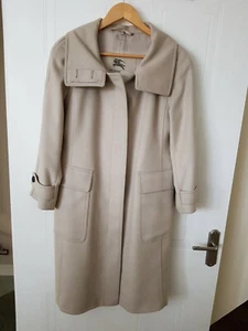 Stunning Womens Mink Wool & Cashmere Designer Burberry Coat, Size 12, Ex Con - Picture 1 of 7