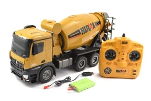 Huina RC Cement Mixer 4WD Truck w/ Diecast parts, Lights & Sound! - Picture 1 of 9