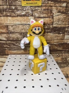 The Super Mario Brothers Bros Movie Cat Mario 6” Masterpiece Figure Jakks - Picture 1 of 8