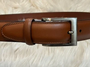 Perry Ellis Bonded Leather lined on faux leather Belt Size 46 BROWN - Picture 1 of 4