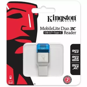 Kingston Card Reader USB Type C Stick Mobilelite Duo 3C Micro USB - Picture 1 of 6