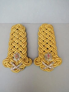 Coldstream Guards Major General Ceremonial Shoulder Mylar Rank Straps Epaulettes - Picture 1 of 7