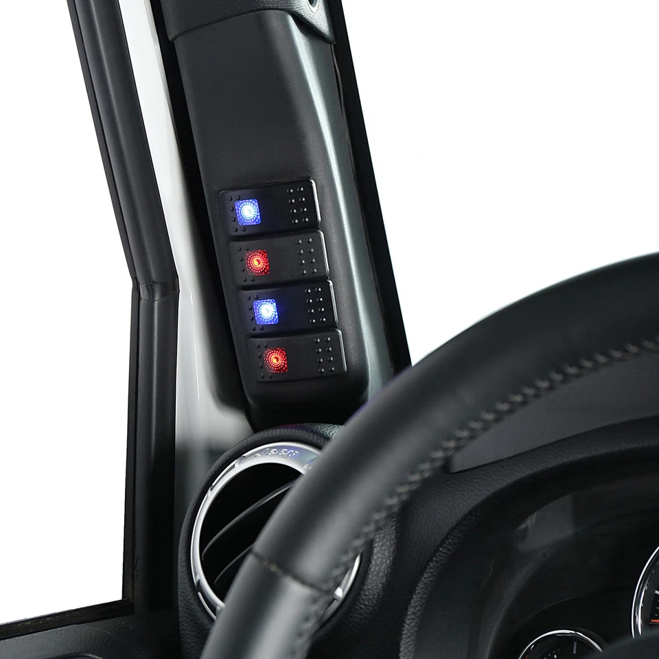 Panel de interruptor de luz Fit Jeep Wrangler JK 2011-2018 pilar A panel de interruptor + interruptor 4x Foto 1 de 4