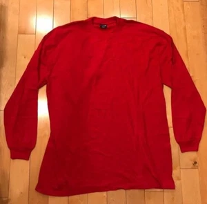 CAMISETA HOMBRE MANGA LARGA CAMISETA GRANDE Y ALTA 100% ALGODÓN ROJA CITY LAB TALLA 3XL-4XL  - Imagen 1 de 3