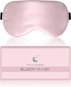 Aosun Silk Sleep Mask, Eye Mask, 22Momme 100 Percent Pure Mulberry Silk Blackout - Picture 1 of 8