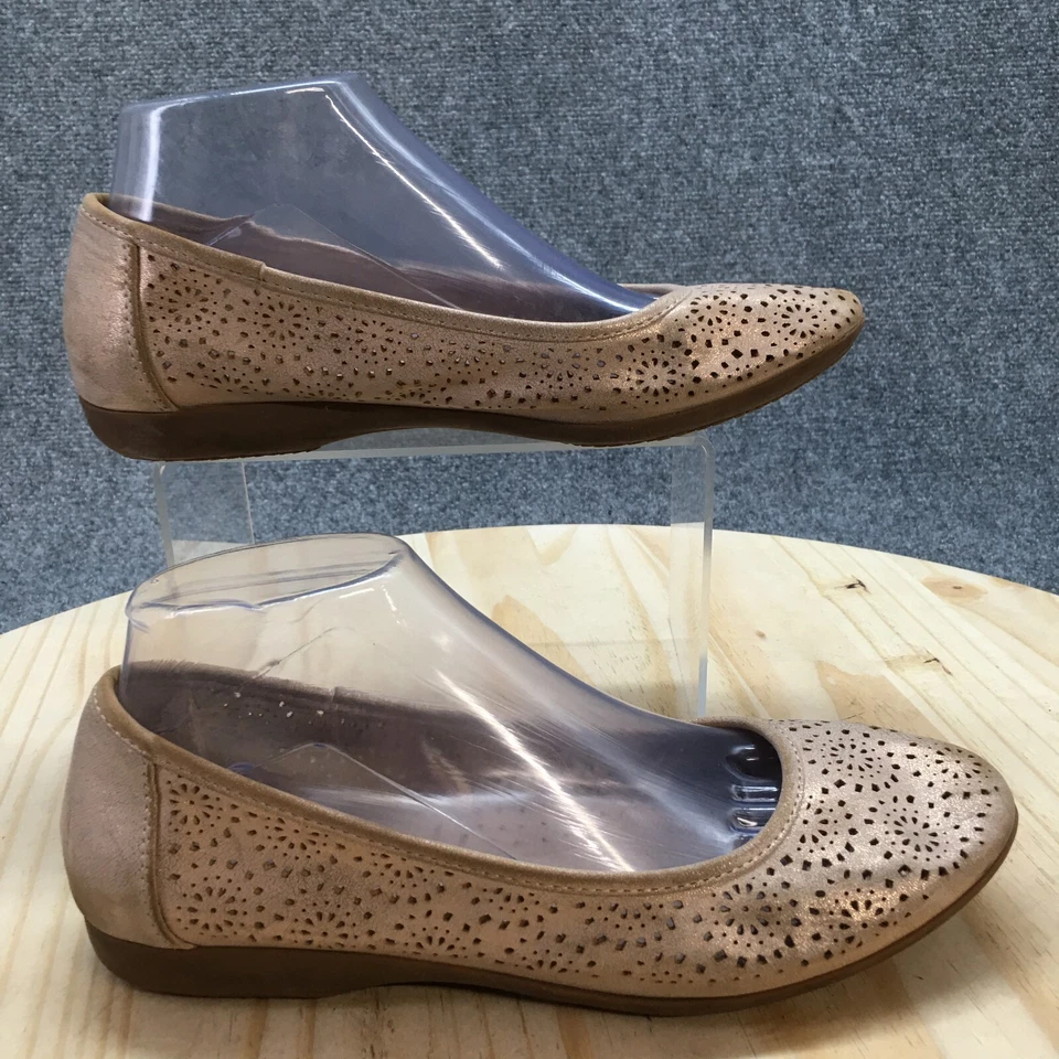 Croft & Barrow Shoes Womens 8 M Baritone Ballet Flats Rose Gold Faux Leather Low - Изображение 1 из 4