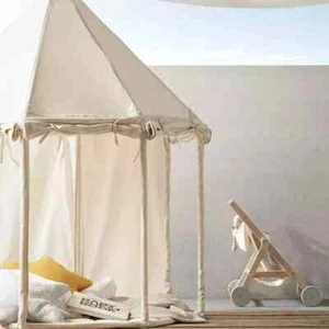 Wonder Space Spielzelt Kinder Tipi Zelt Pavillon143x 133cm(HxB) ab 3 Jahre Beige - Bild 1 von 10