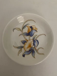 Plato de baratija Aynsley Fine English Bone China Just Orchids Design 4 1/4 - Imagen 1 de 3