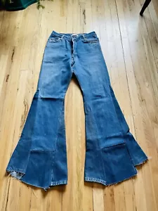 Re/Done x Levi's Sz 28 70s Mega Bell Bottom Blue Jeans NEW - Picture 1 of 3