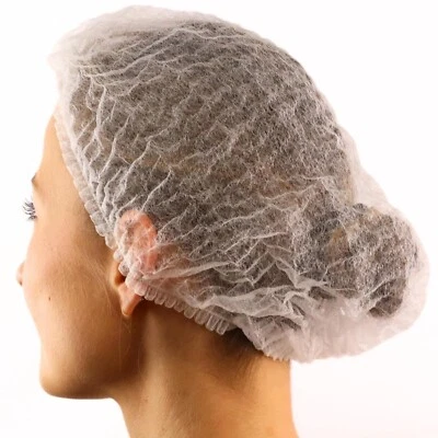 Einweg Haarnetz Weiß PP-Vlies Haube Klipphaube OP Hauben CLIP Haarschutz 100 St. - Bild 1 von 4