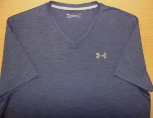 Under Armour Heat Gear Velocity Tech Performance Training T-Shirt V-Neck L ~NEW~ - Picture 1 of 2
