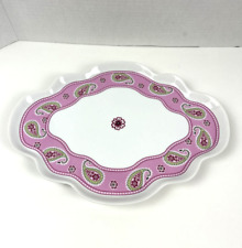 Andrea By Sadek My Home Vera Bradley Pink Vanity Tray Platter Plate 13"W x 9.5"H