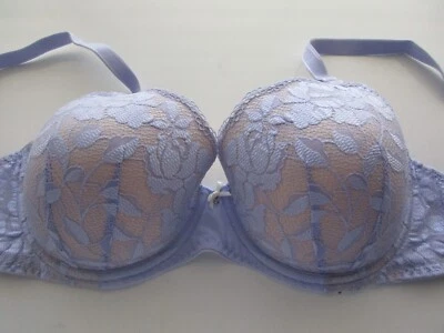 Betsey Johnson 723801 Starlet Lace Balconette UW Bra Lavender 34DD U8995.DD34 - Image 1 of 4