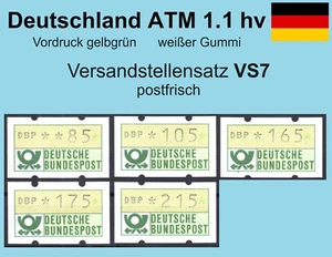 Bund ATM 1.1 hv gomma bianca set punti di spedizione VS7 nuovo di zecca * francobolli automatici - Foto 1 di 2