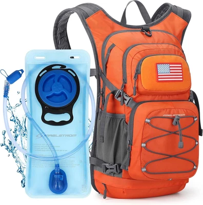 Mochila de caminhada hidratação Maelstrom com bexiga 2L/3L água 2L, 2. laranja - Imagem 1 de 4