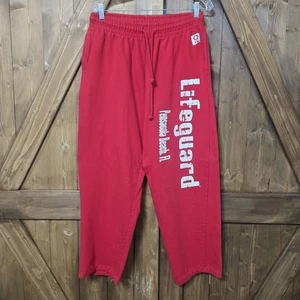 Pantalones deportivos salvavidas rojos Pensacola Beach FL logotipo con licencia oficial talla grande - Imagen 1 de 8