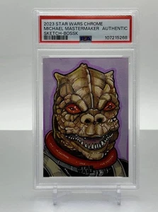 2023 Topps Star Wars Chrome Bossk Sketch By Michael Mastermaker PSA Authentic - Picture 1 of 2