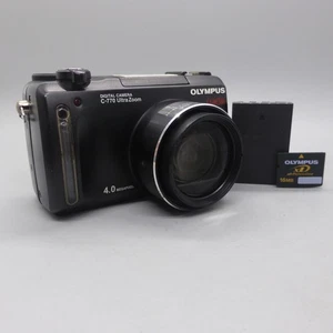 Olympus Digital Camera C-770 Ultra Zoom 4.0MP Black Tested With Battery+ xD Card - Picture 1 of 8