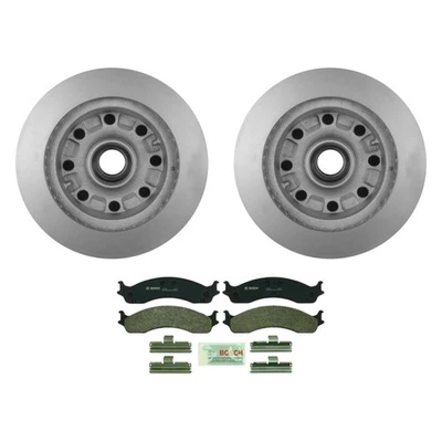 For Ford E-350 Econoline 95-00 QuietCast Premium Front Brake Kit w Organic Pads Foto 1 de 4