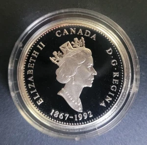 Canadá 1992 25 centavos-125 aniversario plata prueba: Alberta KM#221a gema PRF - Imagen 1 de 4