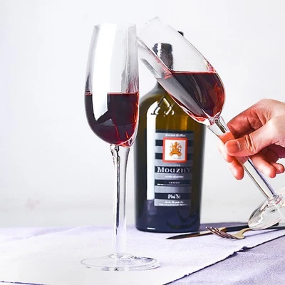 Copos de cristal - Meia xícara de vinho tinto vintage alta taça de vinho haste alta - Imagem 1 de 4