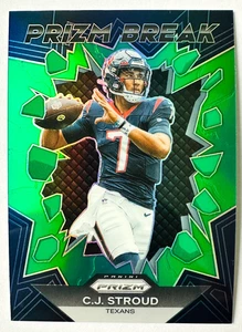 2023 Panini Prizm C.J. Stroud GREEN Prizm RC #PB-6 Prizm Break Texans Rookie! - Picture 1 of 3