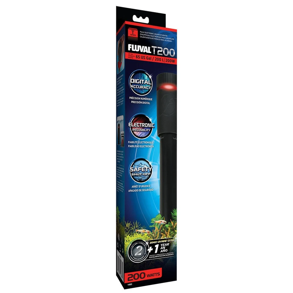 Fluval T200 Fully Electronic Aquarium Heater 200 watt - Image 1 of 1
