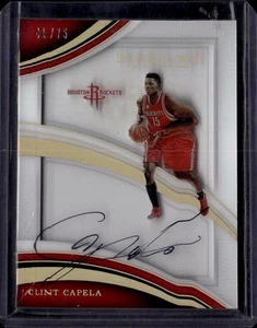 2016-17 Panini Immaculate Collection #27 Clint Capela Shadowbox Signatures #/75 - Imagen 1 de 2