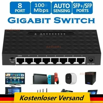 8 Fach RJ45 Splitter Verteiler Netzwerk Patch LAN Internet Kabel zum Einbau - Bild 1 von 4