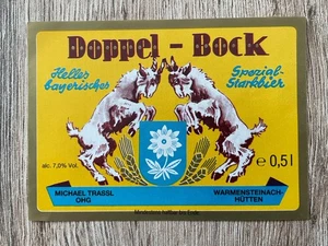Etiketten, Doppel-Bock, Warmensteinach-Hütten, Michael Trassl Otto - Bild 1 von 2