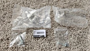 (2) Amerock BP36653CG10  Glacio 1 3/8" Square Knobs in Clear Glass/Satin Nickel - Picture 1 of 1