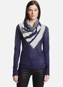 Suéter DESIGUAL #31S2574 Manga Larga Cuello Chal Ligero AINA Cuello Chal Crudo - Imagen 1 de 13