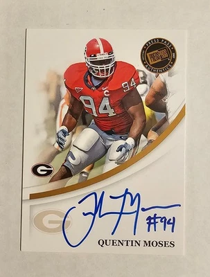 2007 Press Pass QUENTIN MOSES #NNO Autographs Bronze Rookie RC Auto - Bulldogs - Image 1 of 2
