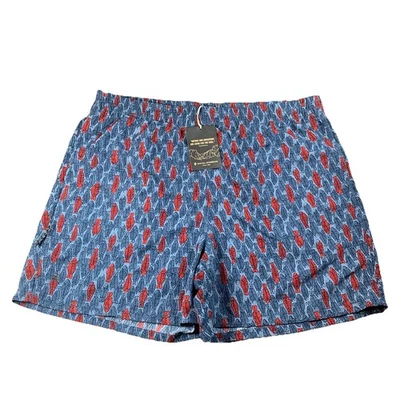NWT Royal Robbins Men’s Sz M ALL IN Shorts Navy Blue Fish Pattern 452 Y12200052 - Image 1 of 4